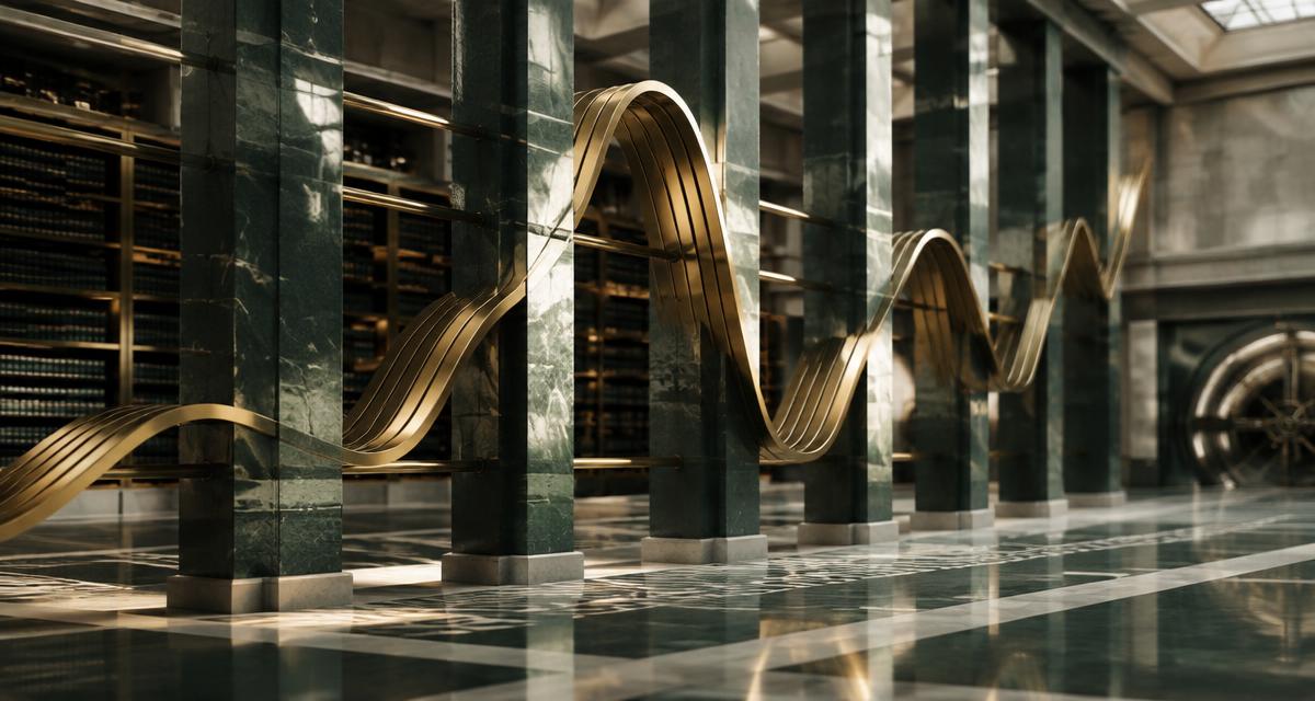 Brass market wave illustrating market volatility